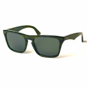 Burberry B  4434 4125/87  Check Green Plastic Square Sunglasses